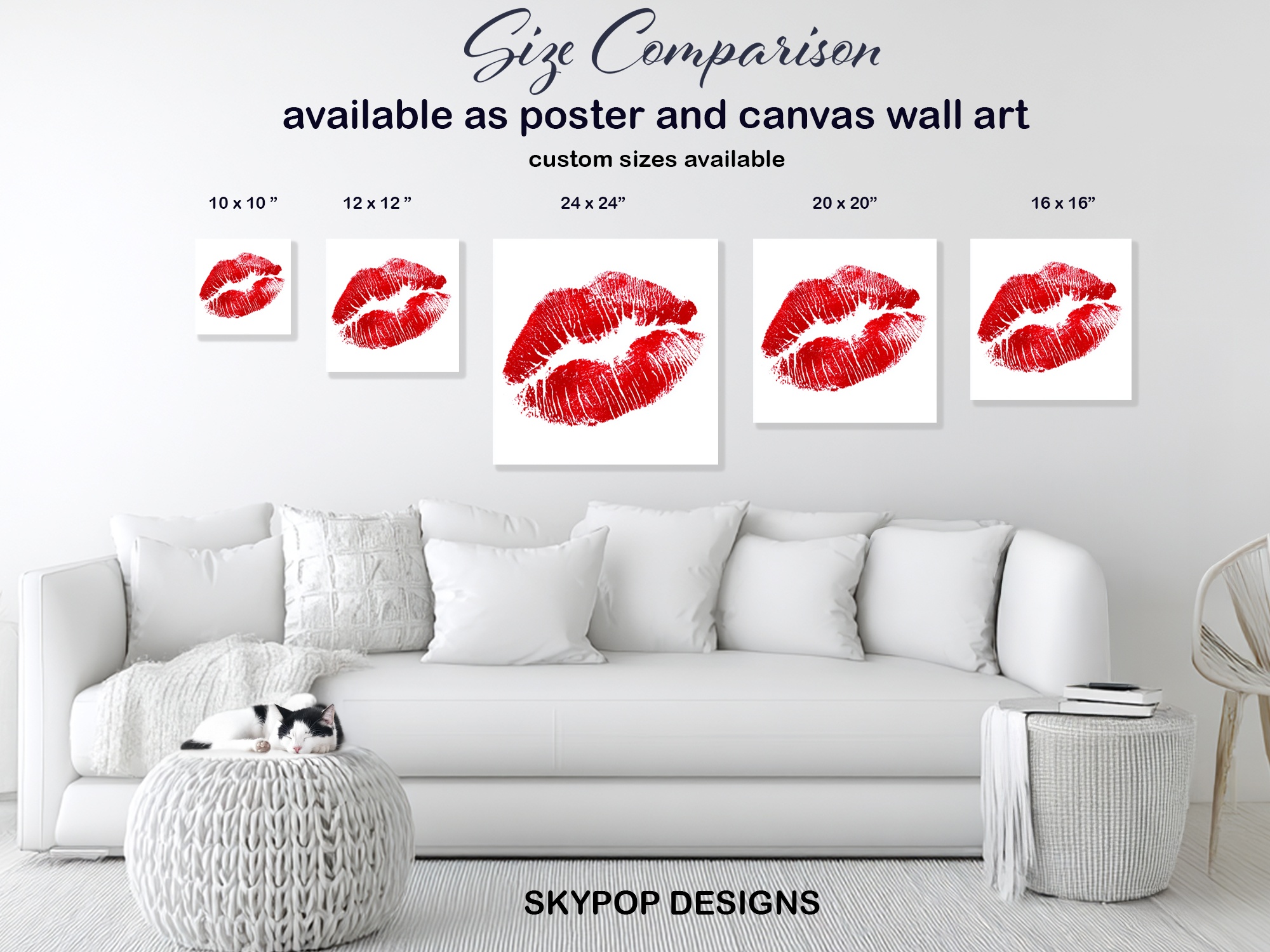 7.jpg Red Lip Print Art