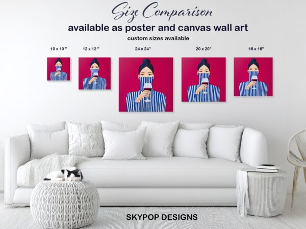 Stylish Wine Tasting Art