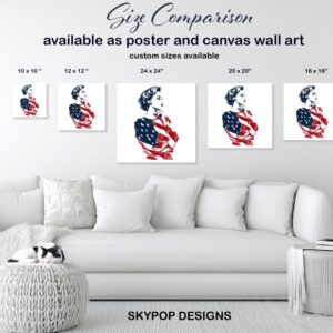 American Flag Pin-up Art