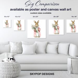 Bunny Flower Bouquet Art