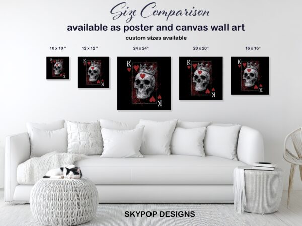 King of Hearts Skull Art