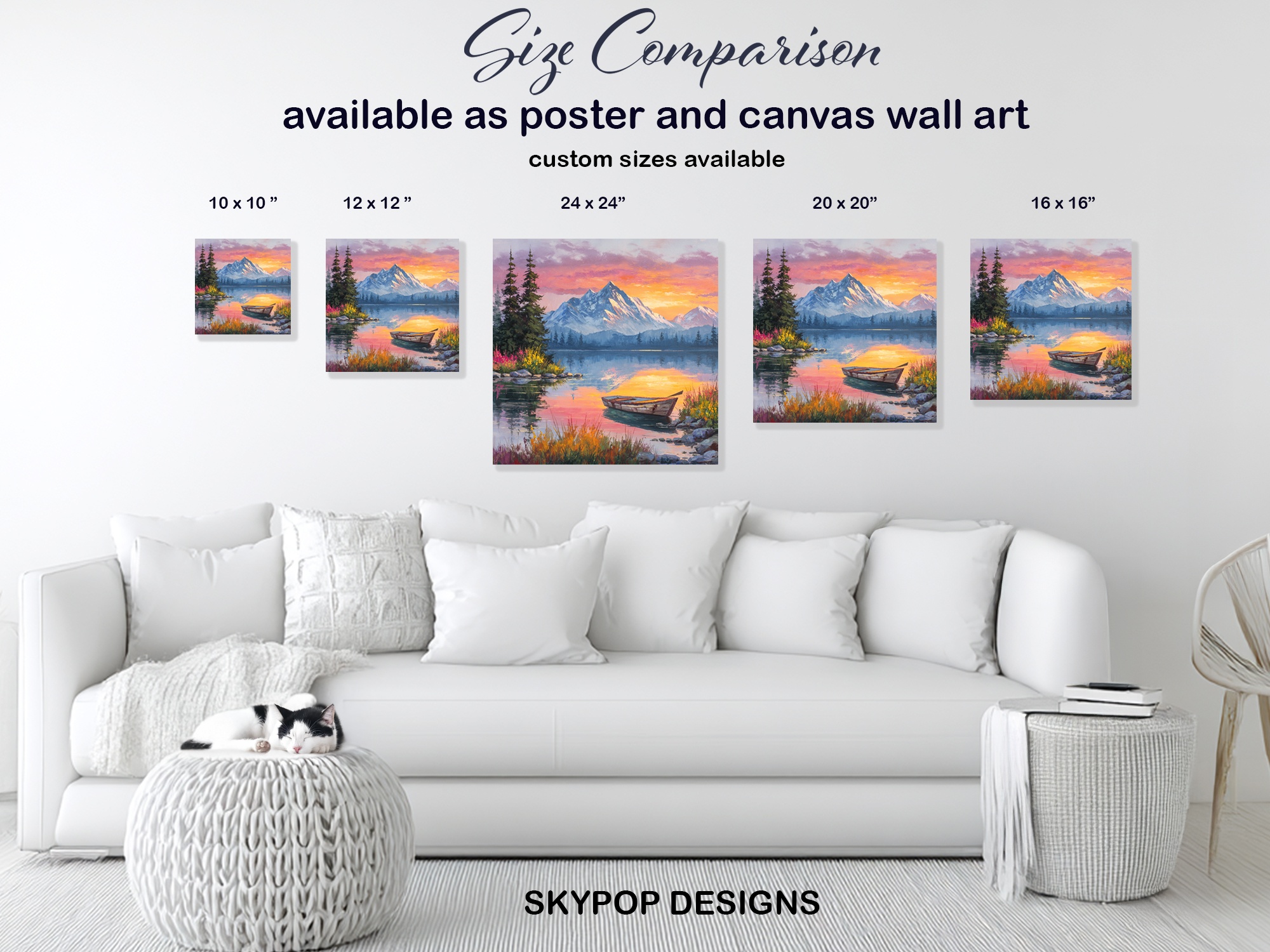 7.jpg Mountain Lake Sunset Art