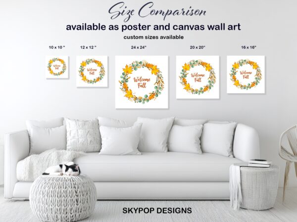 Autumn Wreath Welcome Art