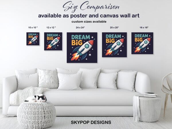 Dream Big Rocket Art