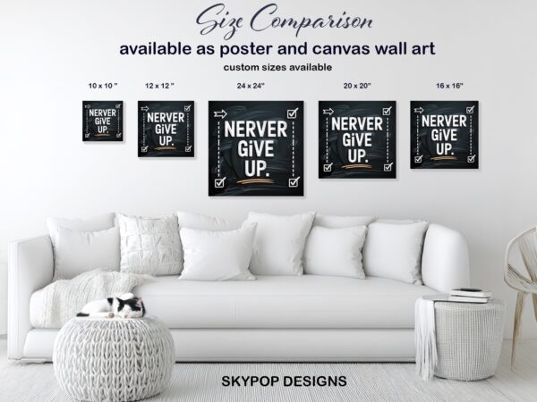 Never Give Up Art