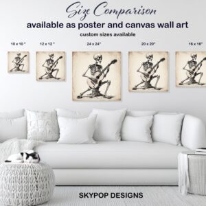 Skeleton Guitarist Art