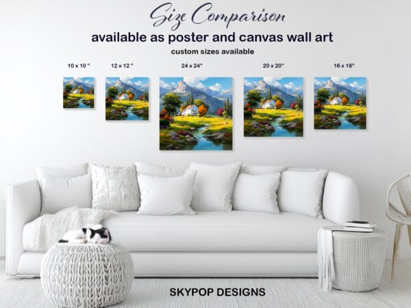 Mountain Cabin Serenity Art