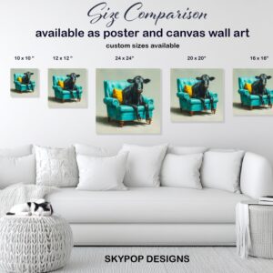 Cow on Couch Art