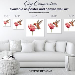Hummingbird Tulip Art