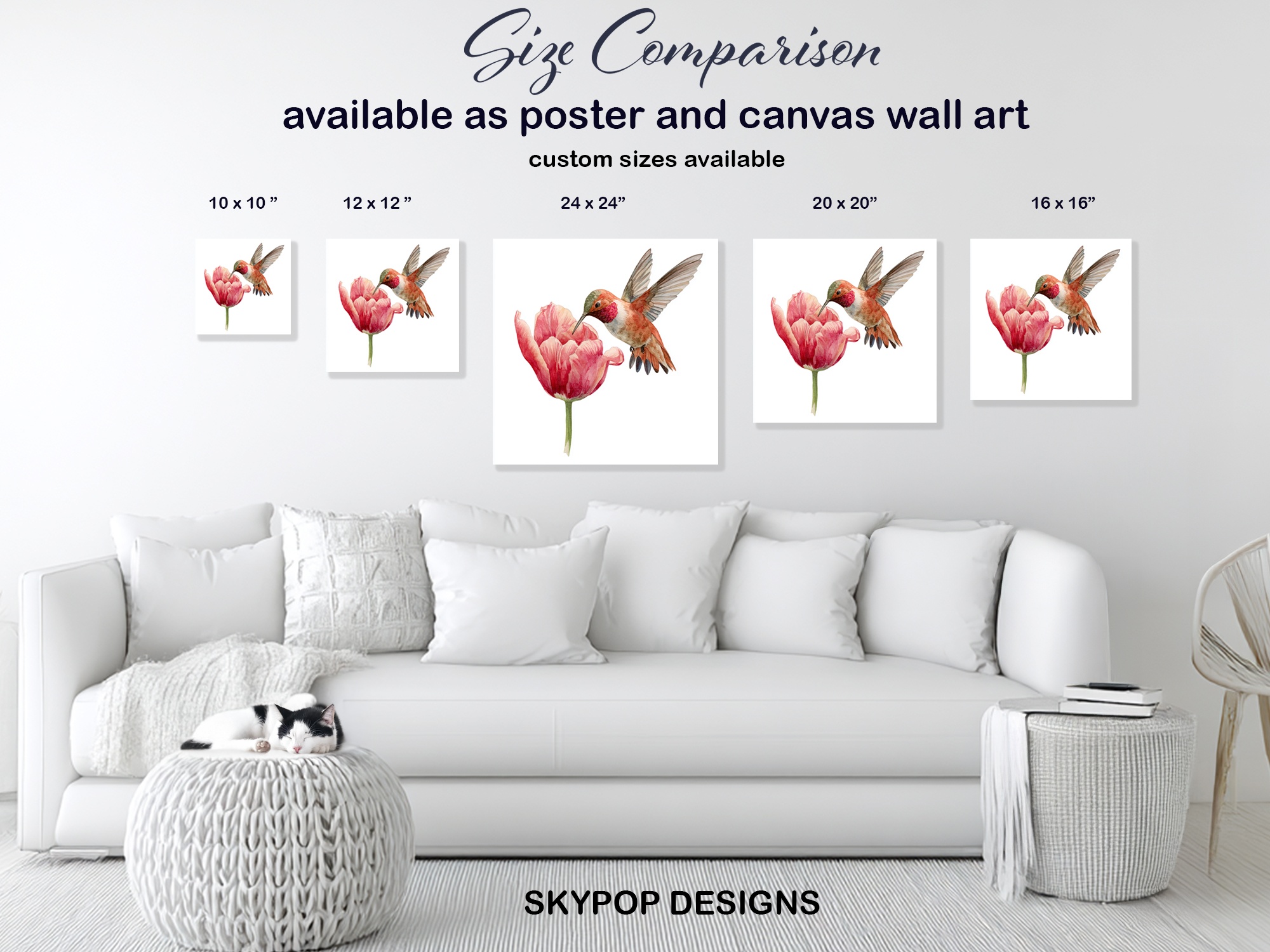 7.jpg Hummingbird Tulip Art