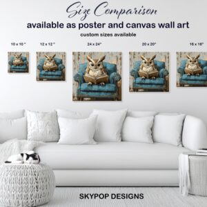 Owl Reading Art
