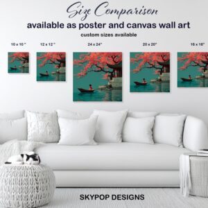 Cherry Blossom Boat Art