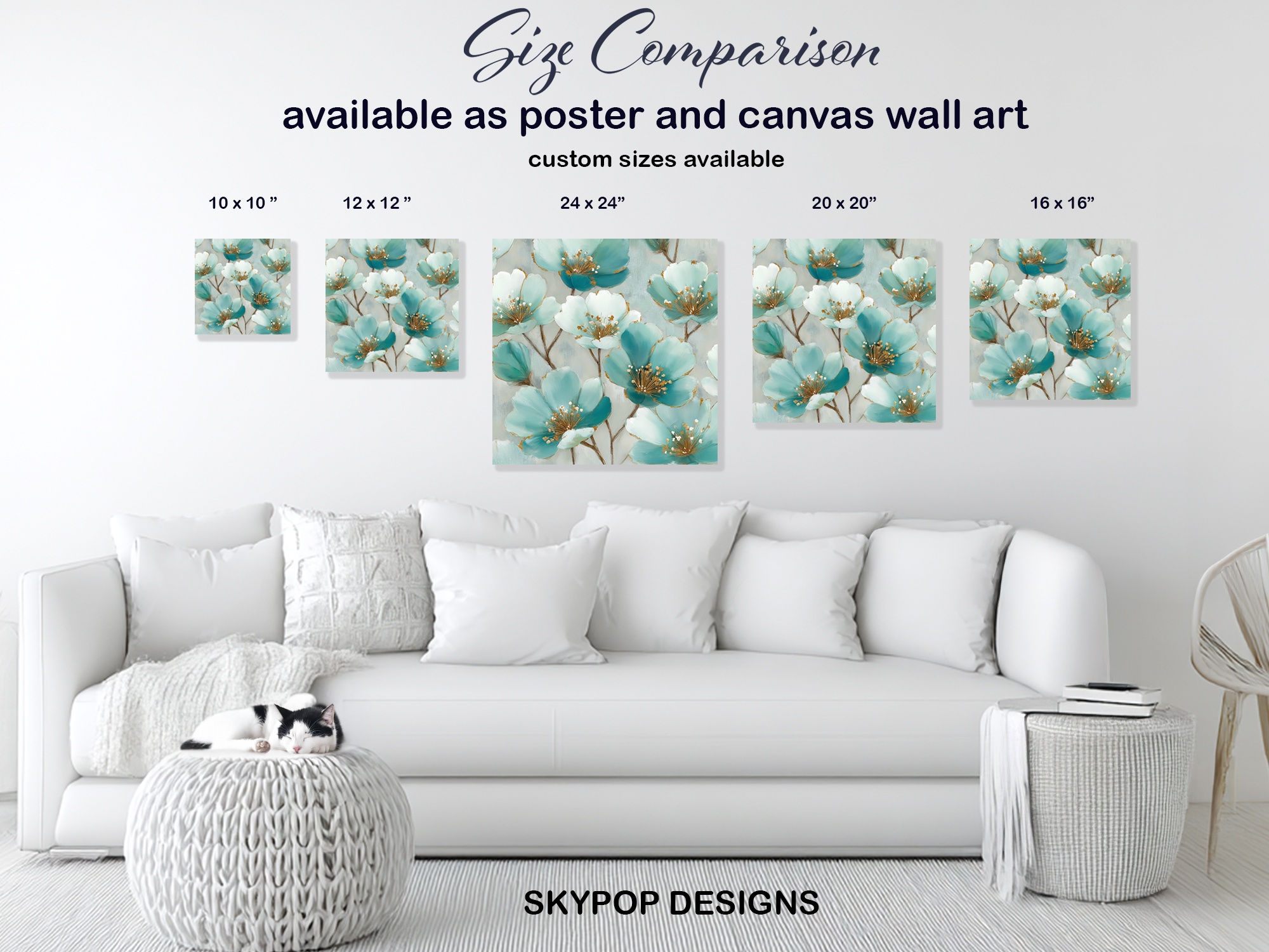 7.jpg Teal Blossom Art