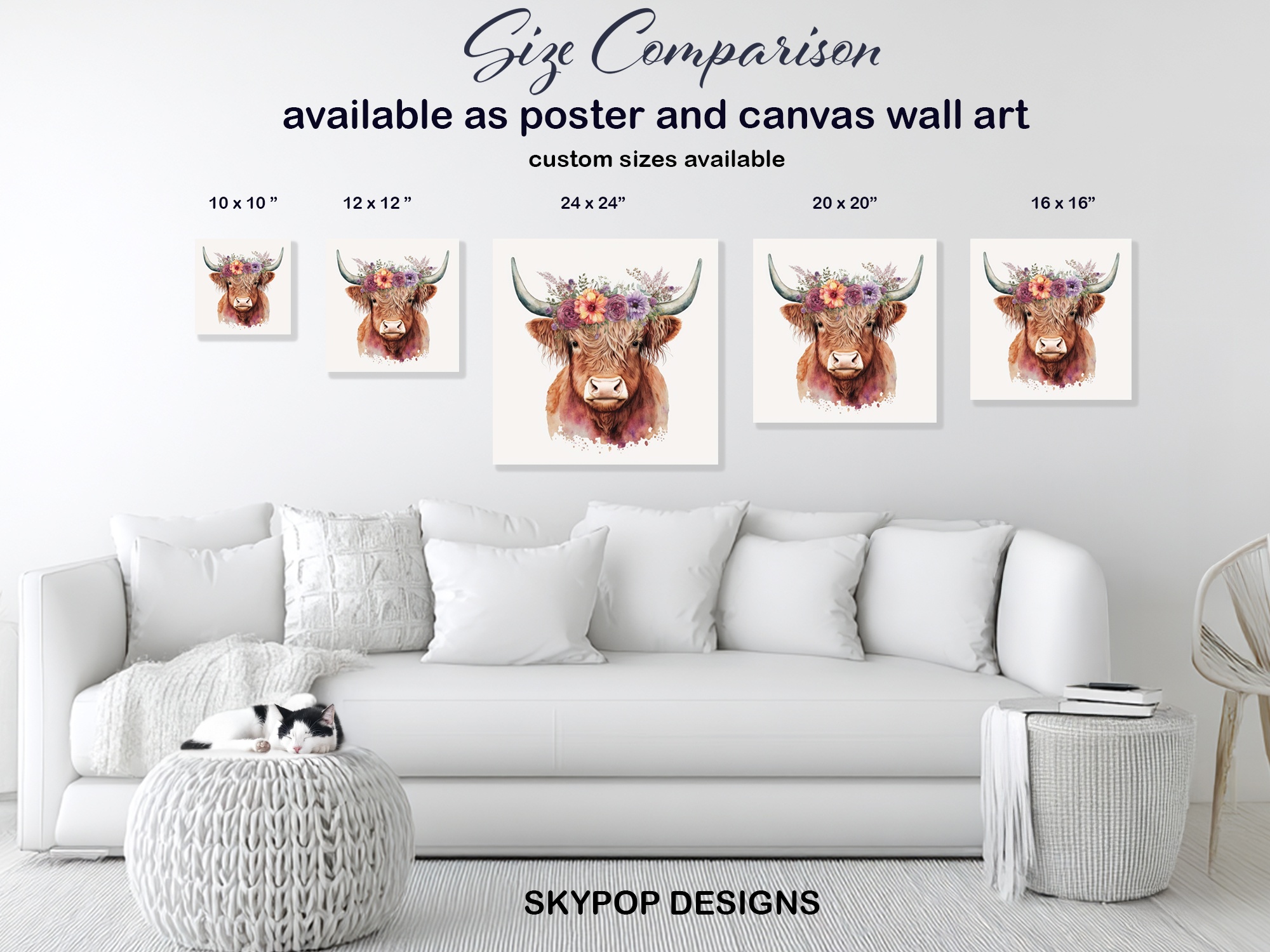 7.jpg Highland Cow Floral Crown Art