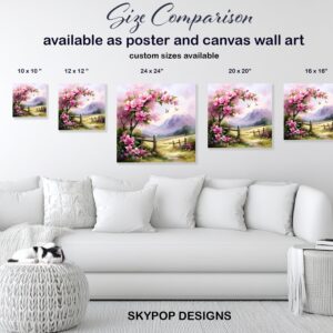 Cherry Blossom Bird Art