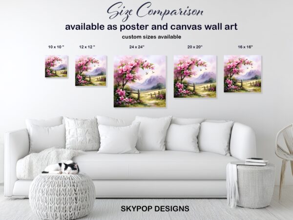 Cherry Blossom Bird Art