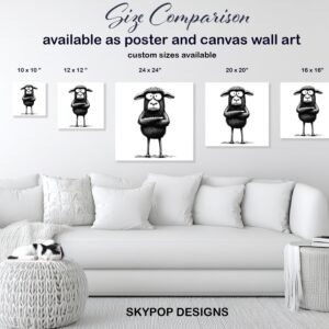 Grumpy Sheep Art