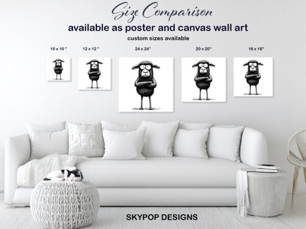 Grumpy Sheep Art