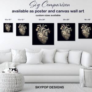 Blooming Heart Anatomy Art