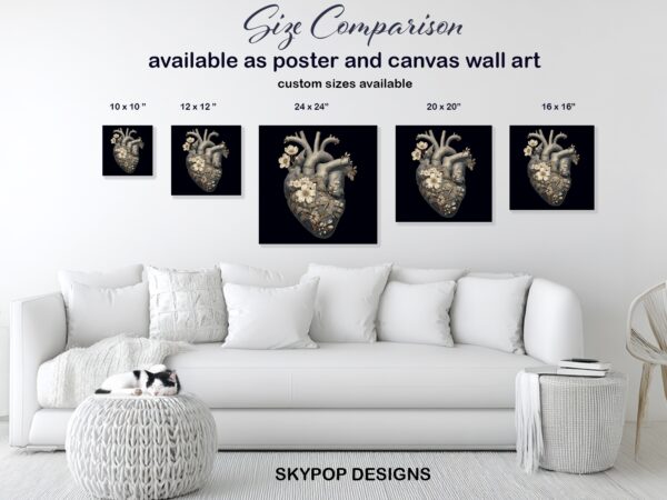 Blooming Heart Anatomy Art