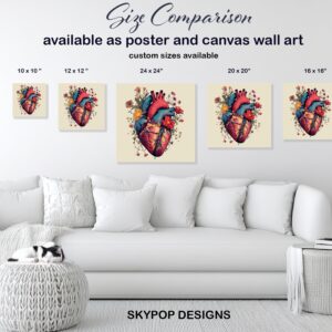 Blooming Heart Anatomy Art