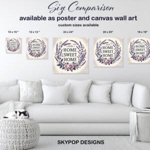 Lavender Home Sweet Home Art