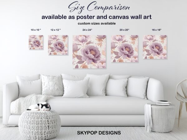 Lavender Peony Art