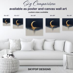 Crescent Moon Reflection Art