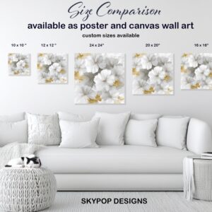 Elegant White Blossoms Art