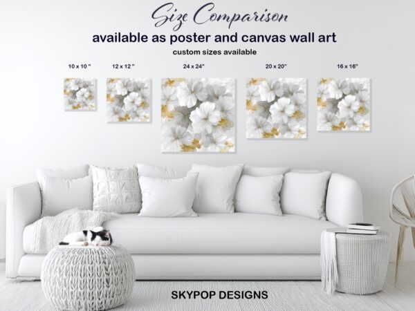 Elegant White Blossoms Art