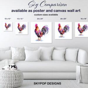 Colorful Rooster Art