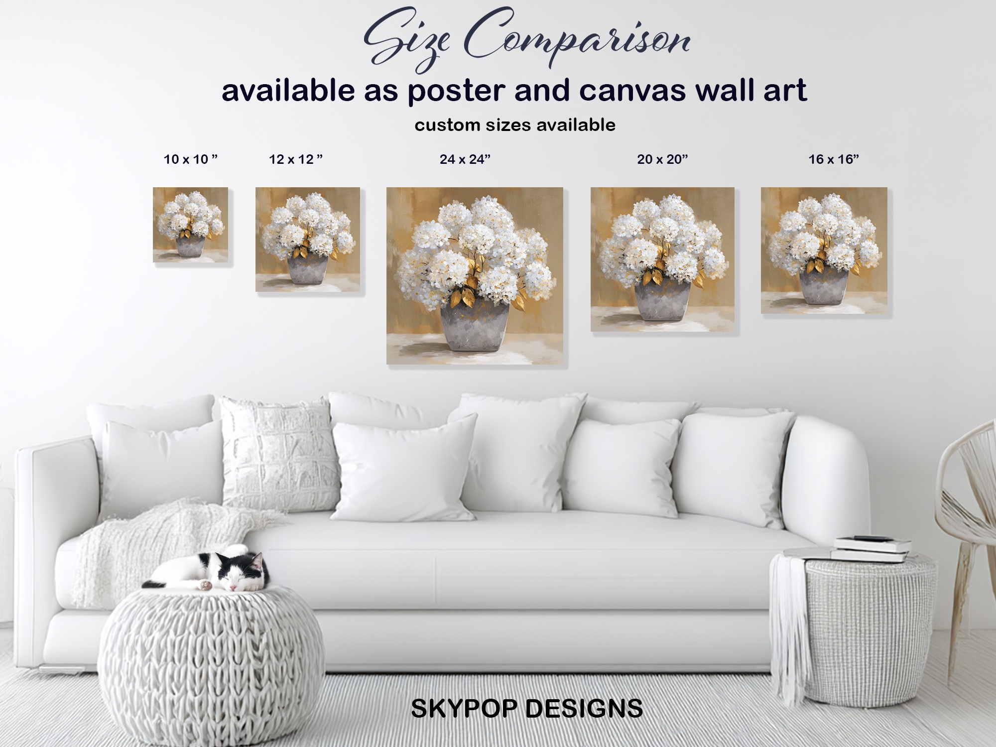 7.jpg White Hydrangea Bouquet Art