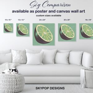 Retro Lime Slice Art