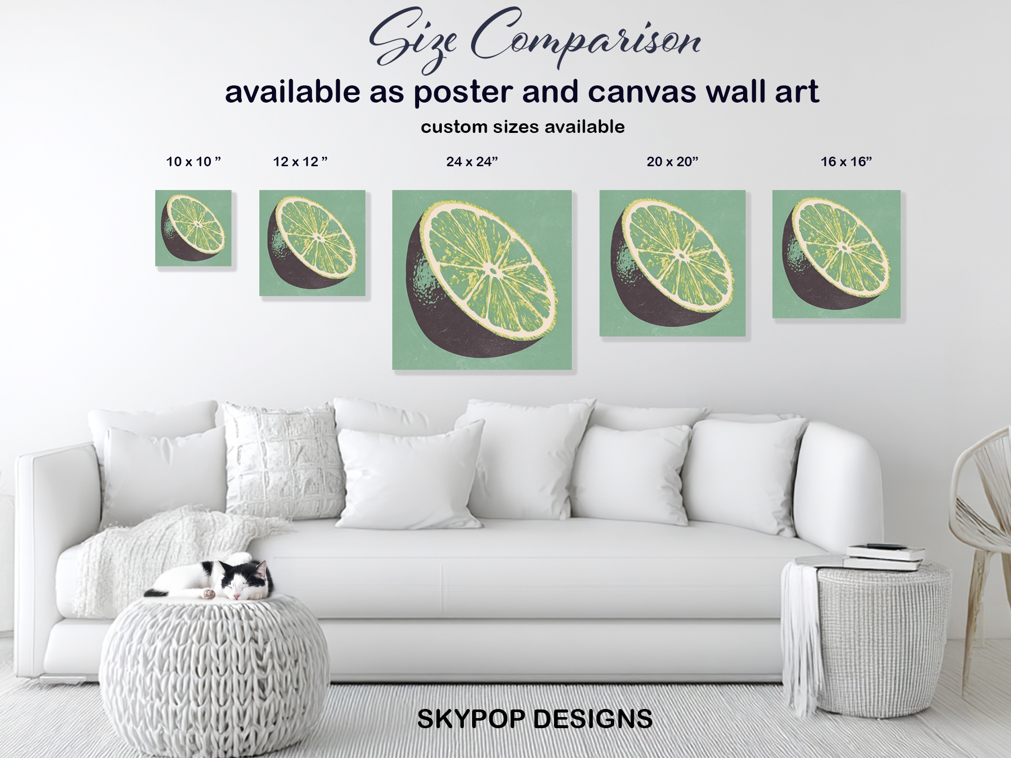 7.jpg Retro Lime Slice Art