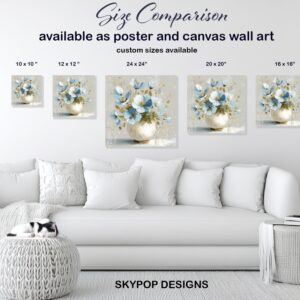 Blue Blossoms Vase Art