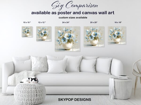 Blue Blossoms Vase Art