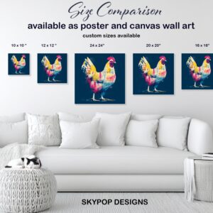 Colorful Rooster Art