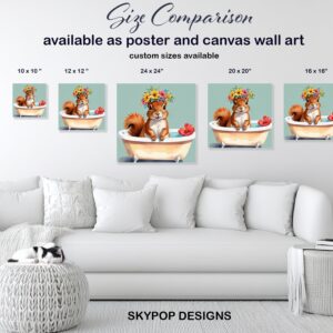 Squirrel Bathtub Art