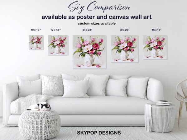 Pink Peony Bouquet Art