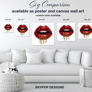 Glamorous Red Lips Art