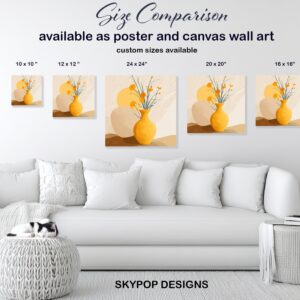 Golden Blossoms Vase Art