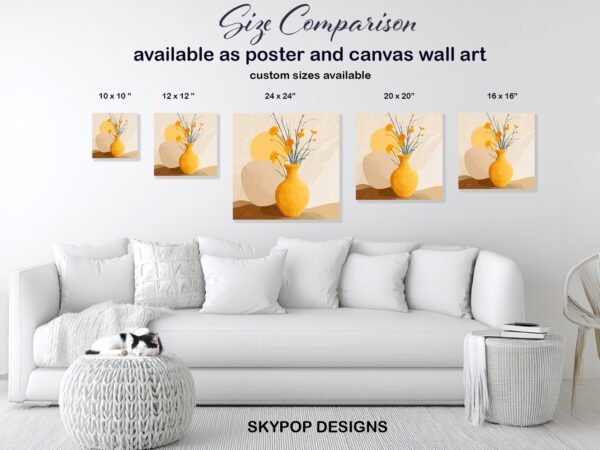 Golden Blossoms Vase Art