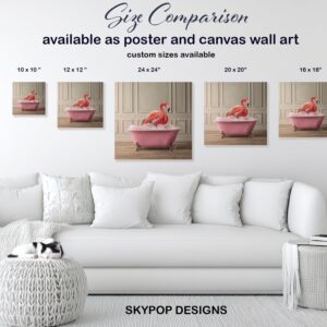 Flamingo Bubble Bath Art
