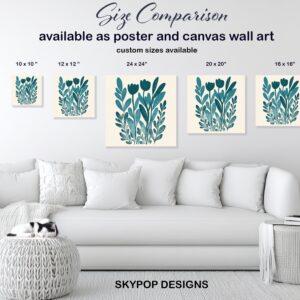 Teal Tulip Art