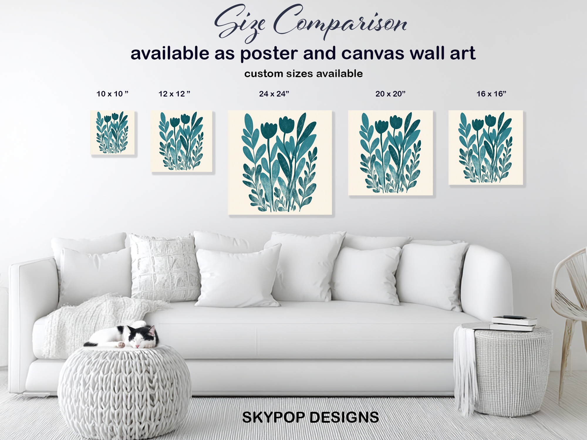 7.jpg Teal Tulip Art