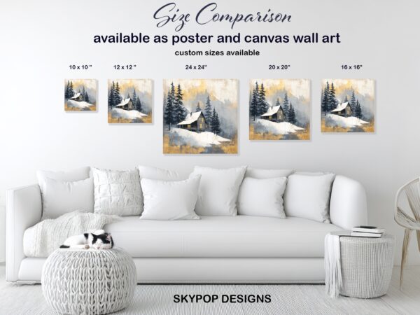 Winter Cabin Retreat Art