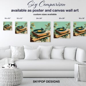 Retro Vinyl Record Player Art