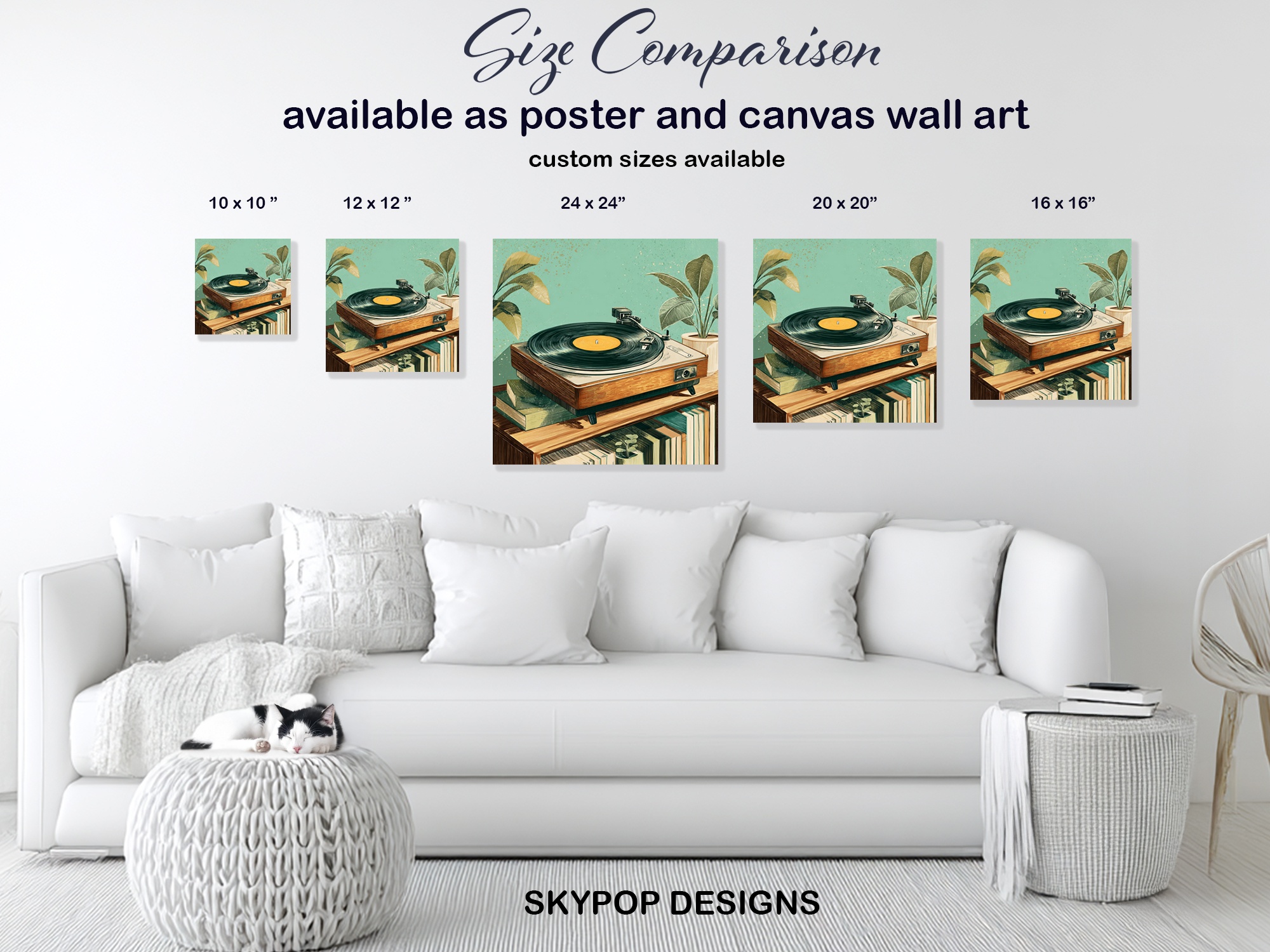 7.jpg Retro Vinyl Record Player Art