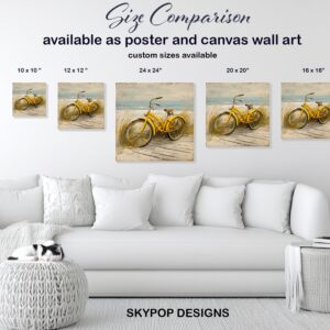 Yellow Beach Bicycle Art