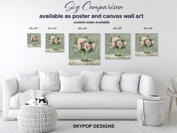 Vintage Rose Bouquet Art